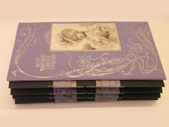 Purple Concertina book with expandable spine